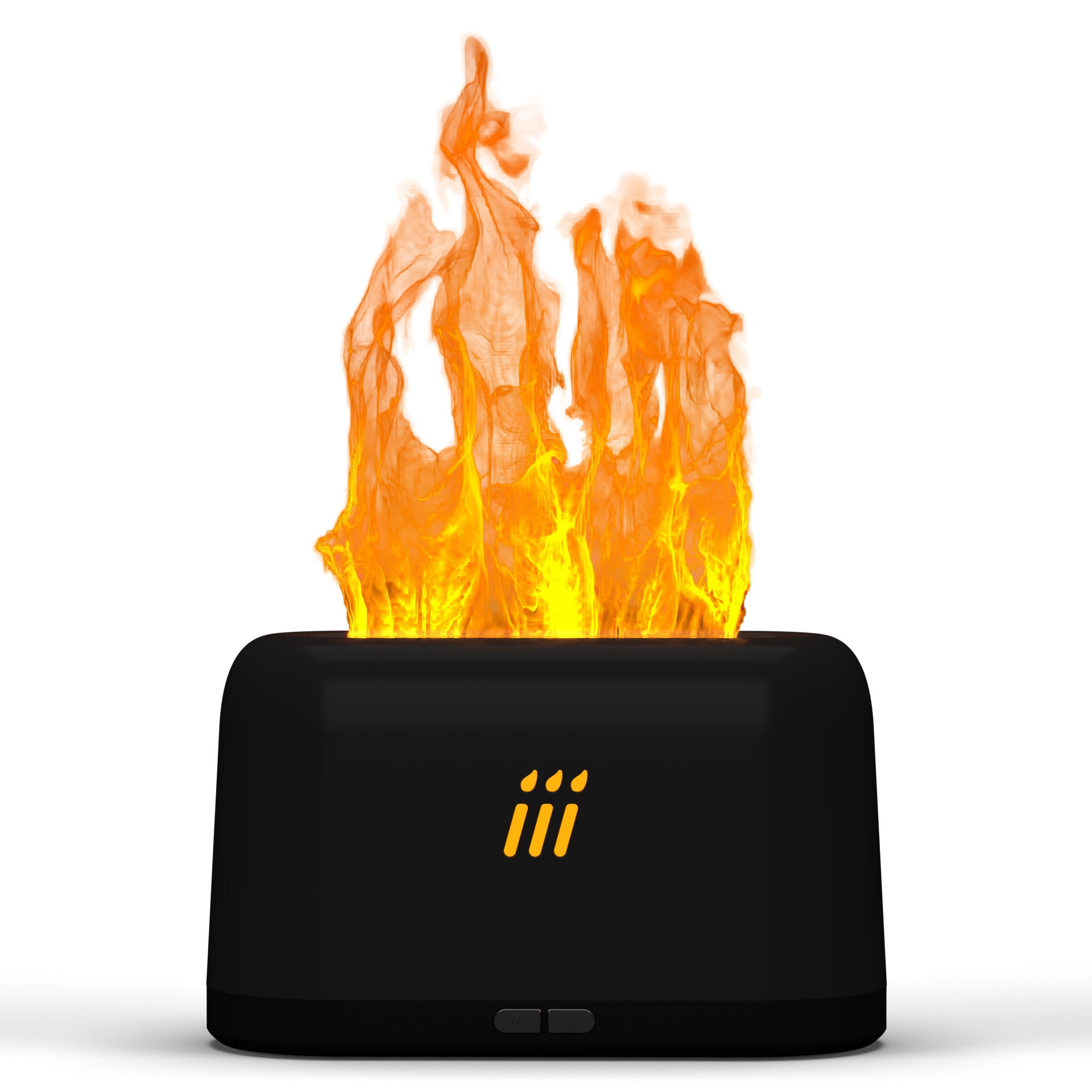 Diffusore di aromi a fiamma, umidificatore d'aria, nebulizzatore a ultrasuoni, lampada a fiamma con olio essenziale a LED