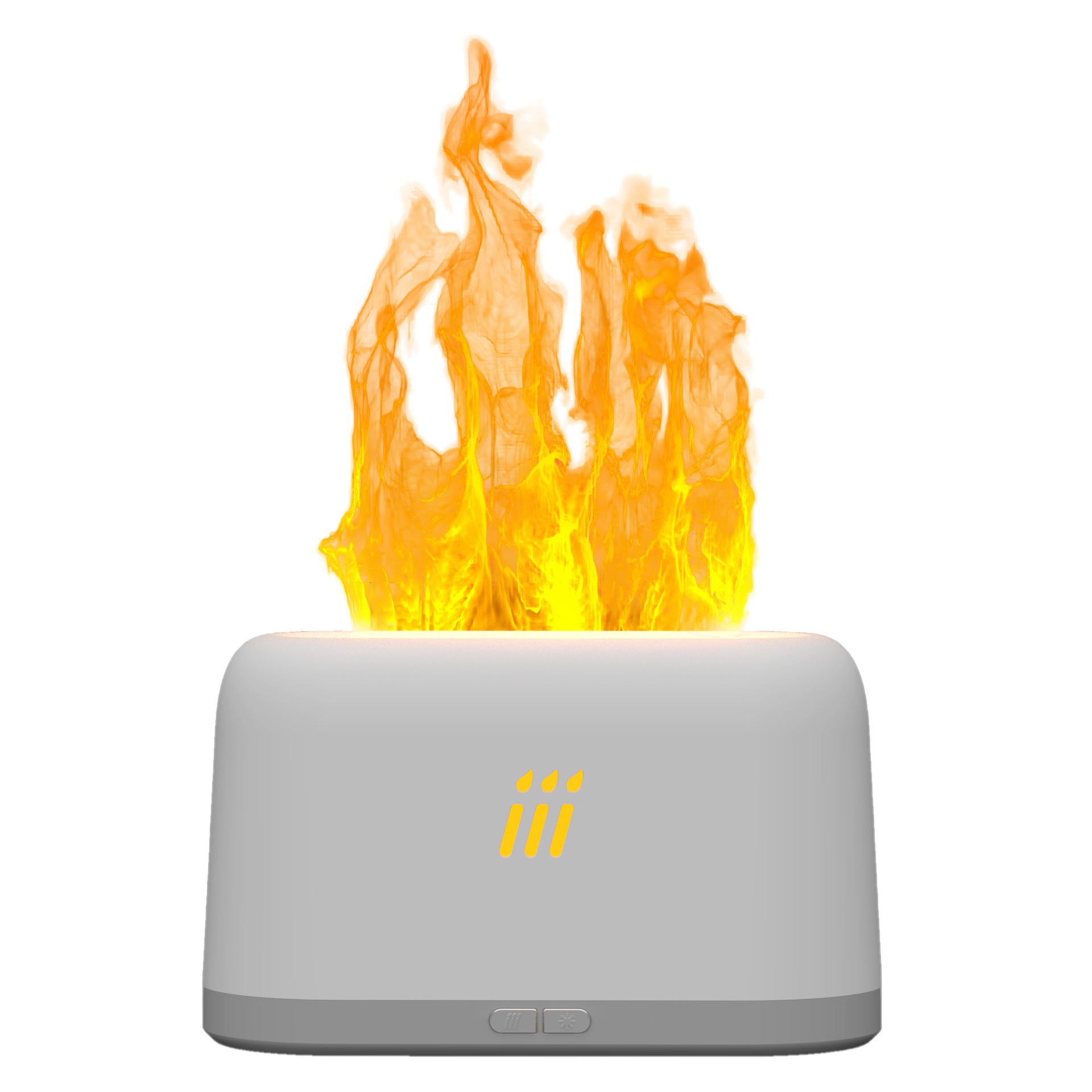 Diffusore di aromi a fiamma, umidificatore d'aria, nebulizzatore a ultrasuoni, lampada a fiamma con olio essenziale a LED